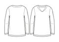 Blank women`s long-sleeved T-shirt