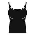 Blank women tank top icon, simple style