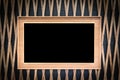 Blank wooden billboard frame