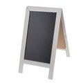 Blank wooden foldable sidewalk signboard or sign isolated on transparent