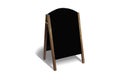 Blank wooden outdoor advertising stand sandwich board mock up template.