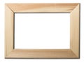 Blank wooden photo frame.