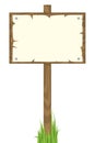 Blank wooden sign