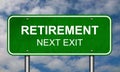 Retirement Road Sign Royalty Free Stock Photo