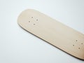 Blank wooden skateboard deck. 3d rendering