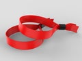 Blank Wristband USB Flash Drive Promotional USB. 3d render illustration.