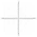 Blank x and y axis Cartesian coordinate plane with numbers with dotted line on white background vector