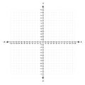 Blank x and y axis Cartesian coordinate plane with numbers with dotted line on white background vector