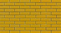 Blank yellow brick wall background texture for designers, fragment of brickwork Royalty Free Stock Photo