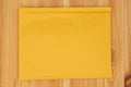 Blank yellow bubble mailing envelope