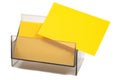 Blank Yellow Business / name card Royalty Free Stock Photo
