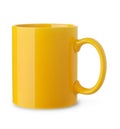 Blank yellow coffee cup