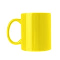 Blank yellow cup isolated on white. Mockup for design Royalty Free Stock Photo