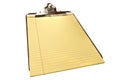 Blank Yellow Legal Pad on Old Metal Clipboard Royalty Free Stock Photo