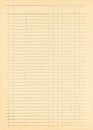 Blank yellow lined sheet of old sheet of paper Royalty Free Stock Photo