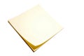 Blank yellow note pad Royalty Free Stock Photo