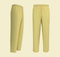 Blank yellow pants mock up