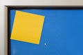 Blank Yellow Post-it-Note on Computer Monitor Royalty Free Stock Photo