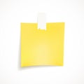 Blank yellow post it note Royalty Free Stock Photo