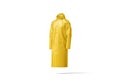 Blank yellow protective raincoat mockup, side view