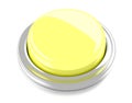 Blank yellow push button. 3d illustration. Isolated background Royalty Free Stock Photo