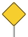 Blank yellow road sign Royalty Free Stock Photo