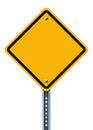 Blank yellow road sign Royalty Free Stock Photo