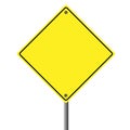 Blank Yellow Sign