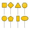 Blank yellow signs