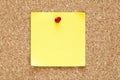 Blank Yellow Sticky Note Royalty Free Stock Photo
