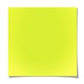 Blank Yellow Sticky Note Royalty Free Stock Photo