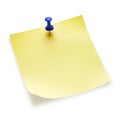 Blank yellow sticky note Royalty Free Stock Photo