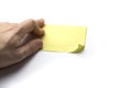 Blank yellow sticky note Royalty Free Stock Photo