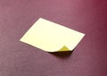 Blank yellow sticky note Royalty Free Stock Photo