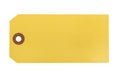 Blank Yellow Tag With Copy Space, Isolated Royalty Free Stock Photo