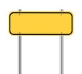 Blank yellow traffic sign Royalty Free Stock Photo