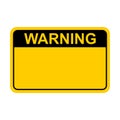 Blank yellow warning sign sticker icon vector for graphic design, logo, web site, social media, mobile app, ui illustration Royalty Free Stock Photo