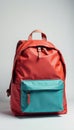 Blank zippered backpack, single shoulder strap, studio shot , comfortable, minimal, photography