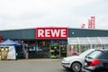 Blankenheim, Germany - July 27, 2019: REWE supermarket. The REWE Group is a German diversified retail and tourism co-operative