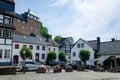 Blankenheim, Germany - July 26, 2019: View of building and Blankenheim Castle