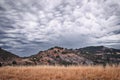 Dramatic Thunder Clouds over a Mountain Pass