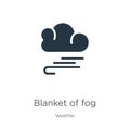 Blanket of fog icon vector. Trendy flat blanket of fog icon from weather collection isolated on white background. Vector