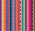 Blanket stripes seamless  pattern. Background for Cinco de Mayo party decor or ethnic mexican fabric pattern with colorful Royalty Free Stock Photo