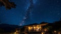 Blanketed by a starry night sky the floating bungalows offer a unique vantage point to take in the beauty of the natural