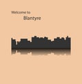 Blantyre, Malawi city silhouette