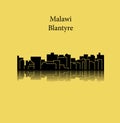 Blantyre, Malawi city silhouette