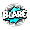 blare Comic book explosion bubble vector illustration