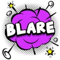 blare Comic bright template with speech bubbles on colorful frames Royalty Free Stock Photo