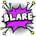 blare Pop art comic speech bubbles book sound effects Royalty Free Stock Photo