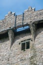 The Blarney Stone is a block of Carboniferous limestone built into the battlements of Blarney Castle